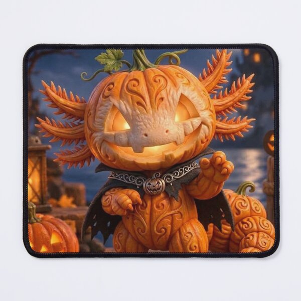 Item preview, Kawaii Pumpkin Axolotl - Ax O'Lantern designed and sold by Axokris.