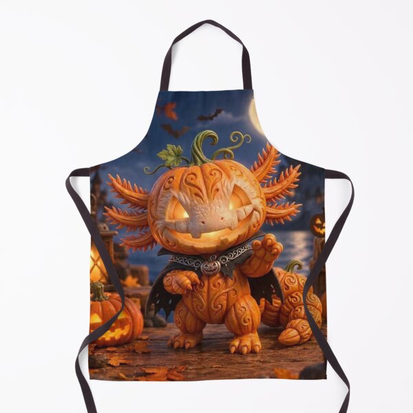 Item preview, Kawaii Pumpkin Axolotl - Ax O'Lantern designed and sold by Axokris.
