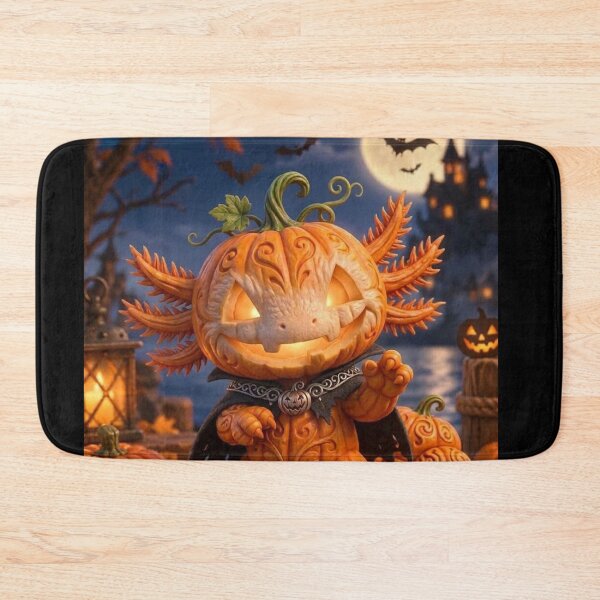 Item preview, Kawaii Pumpkin Axolotl - Ax O'Lantern designed and sold by Axokris.