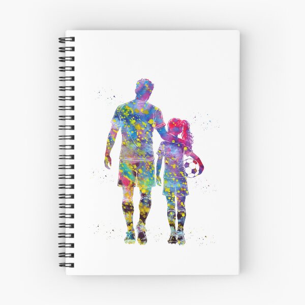 Item preview, Soccer Dad and Daughter Watercolor Art designed and sold by Liededrom..