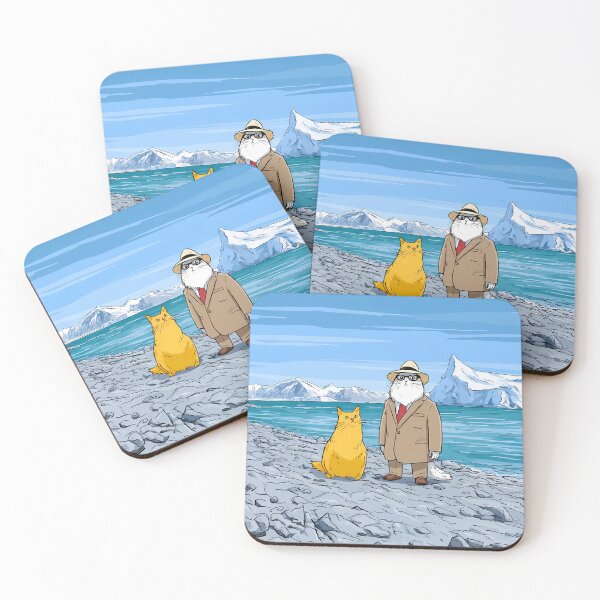 Item preview, Gentleman Cat Suit Orange Feline Arctic Coast Art designed and sold by Lunat1kk.