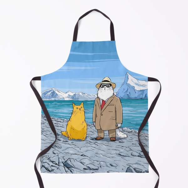 Item preview, Gentleman Cat Suit Orange Feline Arctic Coast Art designed and sold by Lunat1kk.
