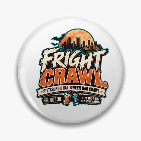 Item preview, Fright Crawl Pittsburgh Halloween Bar Crawl Spooky Drinking Party Group Gift designed and sold by IRON WINGS /USAF.