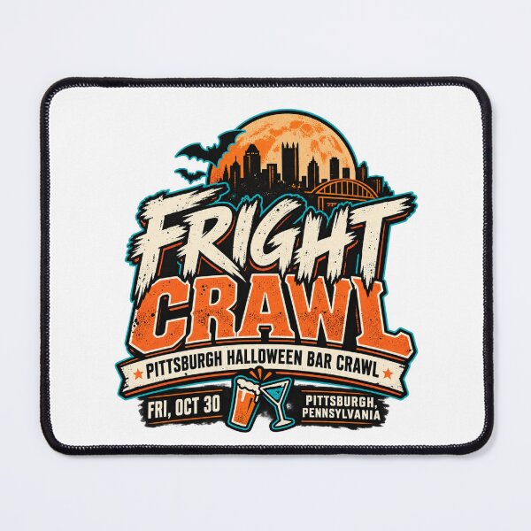 Item preview, Fright Crawl Pittsburgh Halloween Bar Crawl Spooky Drinking Party Group Gift designed and sold by IRON WINGS /USAF.