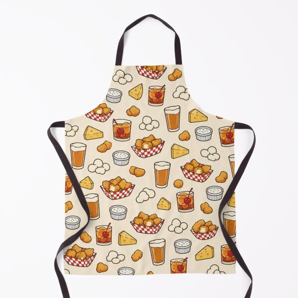 Item preview, Cheese Curds Wisconsin Supper Club Pattern | Fried Curds, Squeaky Fresh Curds, Cheese and Old Fashioneds designed and sold by StickyGuys.