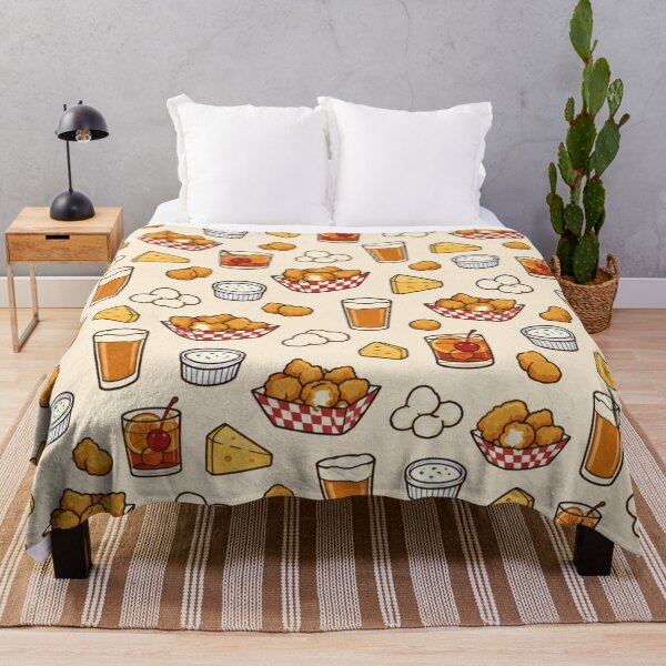 Item preview, Cheese Curds Wisconsin Supper Club Pattern | Fried Curds, Squeaky Fresh Curds, Cheese and Old Fashioneds designed and sold by StickyGuys.