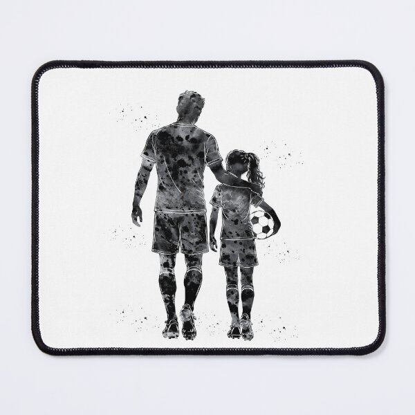 Item preview, Soccer Dad and Daughter Watercolor Art designed and sold by Liededrom..