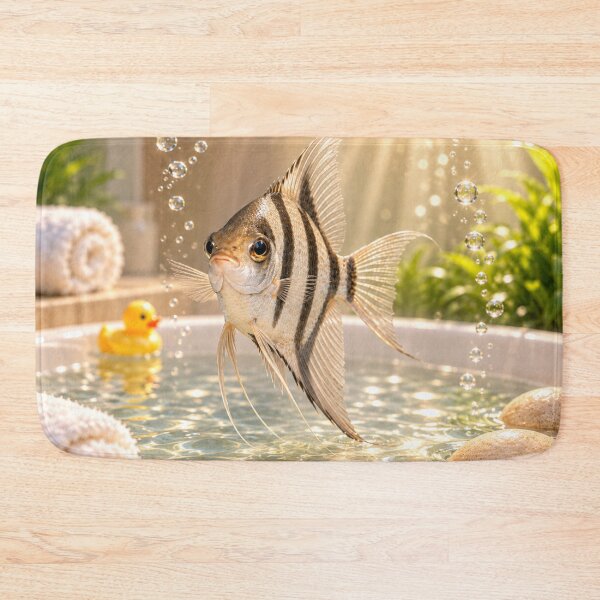 Item preview, Whimsical Angelfish Bathtub designed and sold by Sillytoe.