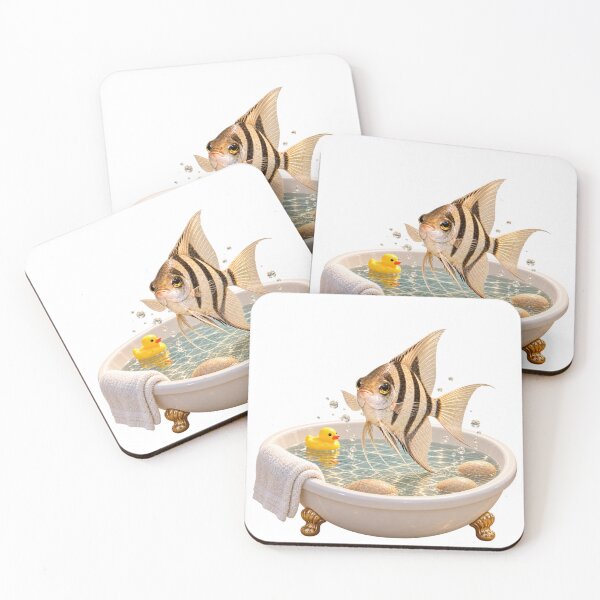 Item preview, Playful Angelfish Bathtub designed and sold by Sillytoe.