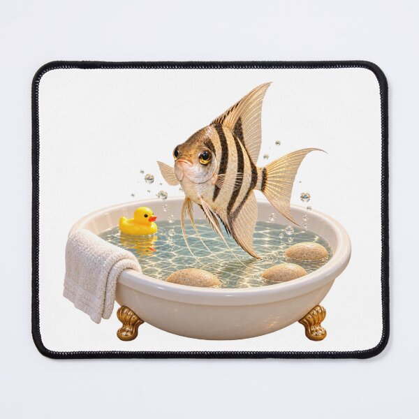Item preview, Playful Angelfish Bathtub designed and sold by Sillytoe.