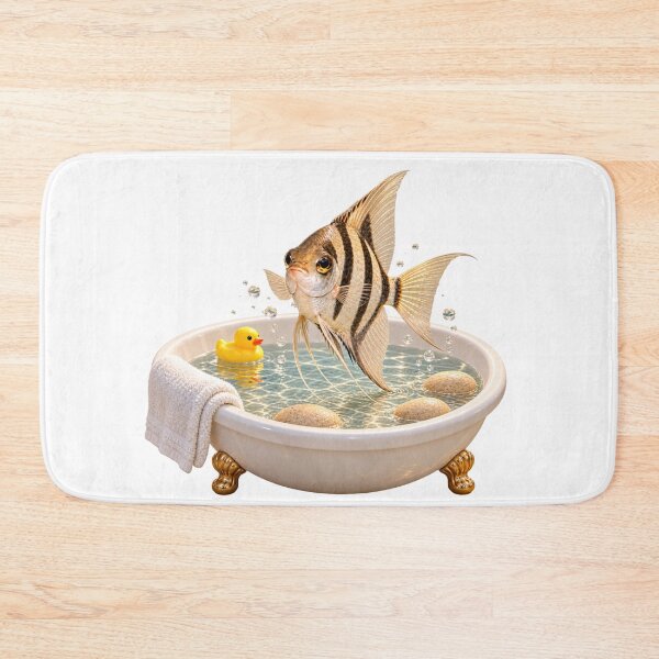Item preview, Playful Angelfish Bathtub designed and sold by Sillytoe.