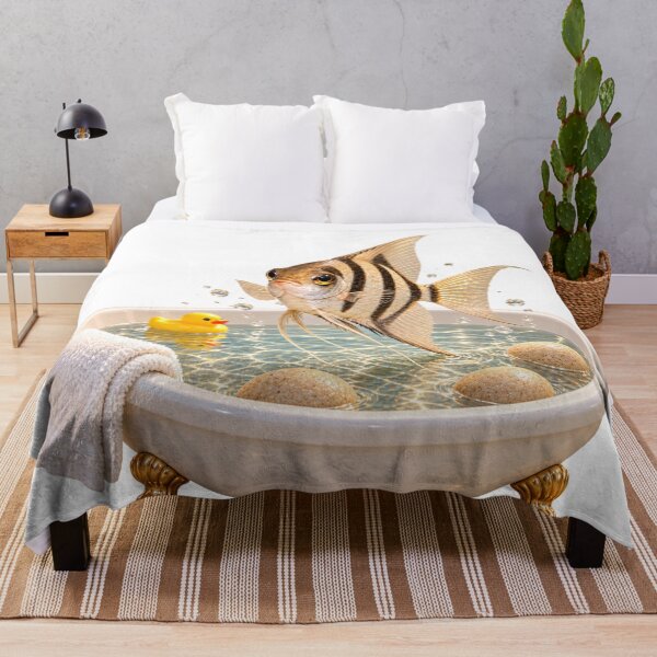 Item preview, Playful Angelfish Bathtub designed and sold by Sillytoe.