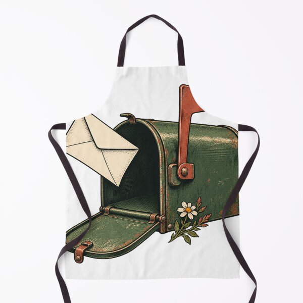 Item preview, The Waiting Mailbox Retro Snail Mail Art designed and sold by Aseel Studio.