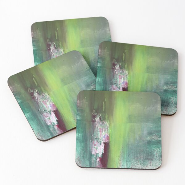 Item preview, Artificial Flowers in Lime Green and Turquoise Collage designed and sold by Gela Mikava.
