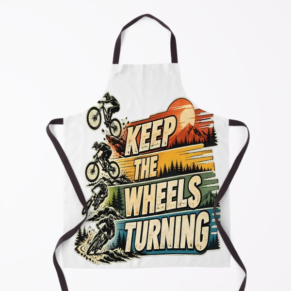 Item preview, Keep the Wheels Turning – Retro Mountain Bike Adventure designed and sold by DigiArt8Design.