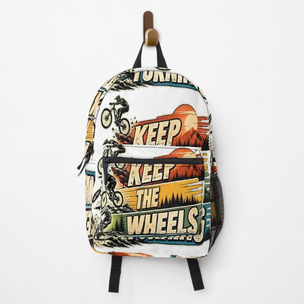 Item preview, Keep the Wheels Turning – Retro Mountain Bike Adventure designed and sold by DigiArt8Design.