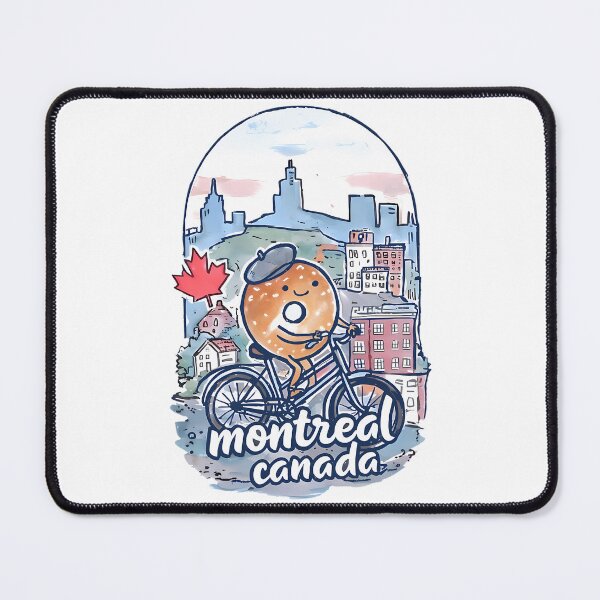 Item preview, Montreal Quebec Canada Cute Watercolor Skyline Cityscape Bagel designed and sold by banisters.