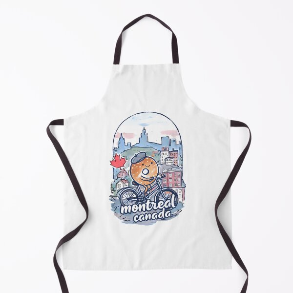 Item preview, Montreal Quebec Canada Cute Watercolor Skyline Cityscape Bagel designed and sold by banisters.