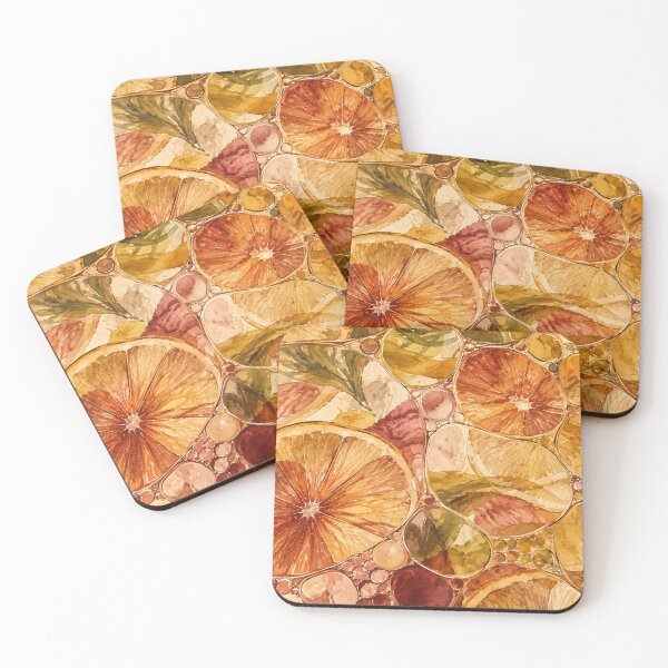 Item preview, Watercolor Citrus Slices Mosaic | Orange Grapefruit Botanical Art designed and sold by aztrends.