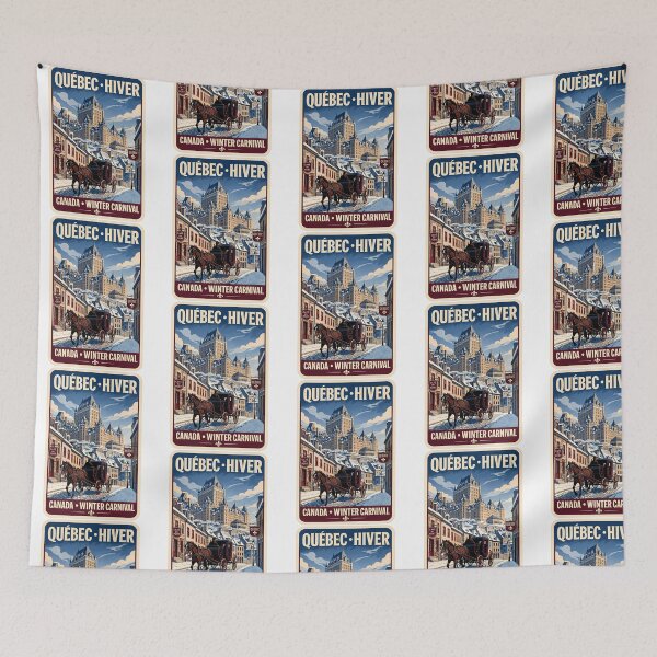 Item preview, Quebec Canada Winter Chteau Frontenac Vintage designed and sold by banisters.