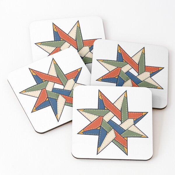 Item preview, Patchwork North Star Original Quilting Art designed and sold by Aseel Studio.