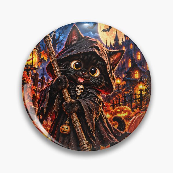 Item preview, Czarny Kot Kosiarz – Strażnik Halloweenowej Nocy designed and sold by Visual Arts Sławomir Grzanek.