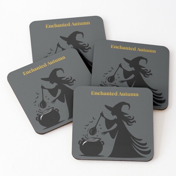Item preview, Enchanted Autumn Witch & Cat Botanical Minimalist Art designed and sold by ORIGINS LINES.