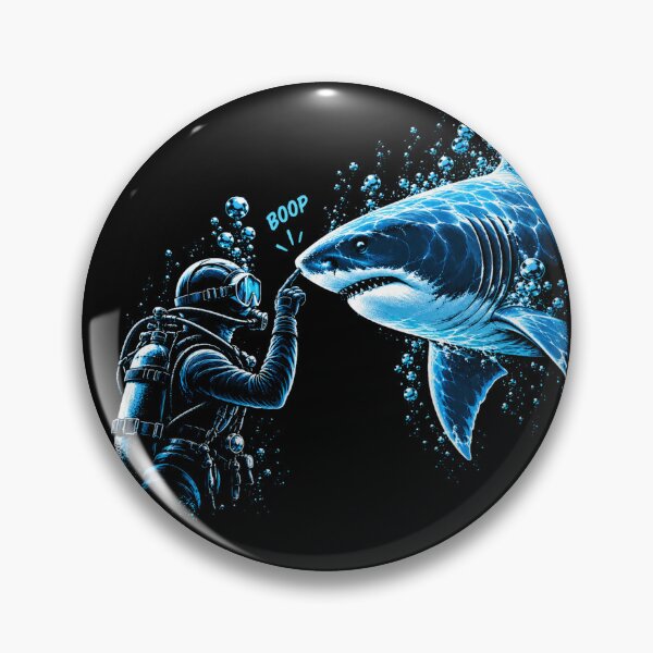 Item preview, Scuba Diver Boop Shark Funny Underwater Ocean Diving Shark Lover Humor designed and sold by 76Valeria.