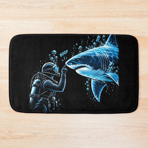 Item preview, Scuba Diver Boop Shark Funny Underwater Ocean Diving Shark Lover Humor designed and sold by 76Valeria.