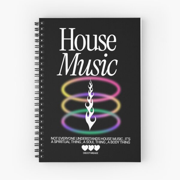 Item preview, HOUSE MUSIC - Neon Rings (White) designed and sold by Discothreadz.