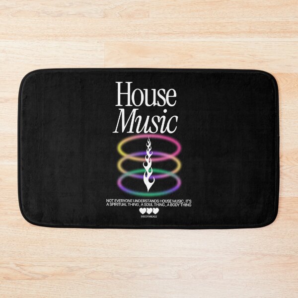 Item preview, HOUSE MUSIC - Neon Rings (White) designed and sold by Discothreadz.