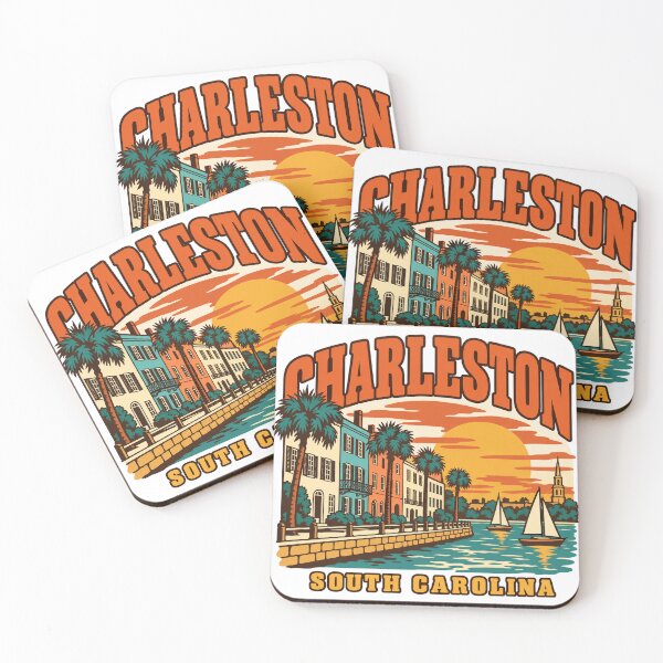 Item preview, Charleston Gift - Vintage Charleston South Carolina Travel Art designed and sold by RedRubyBubble.