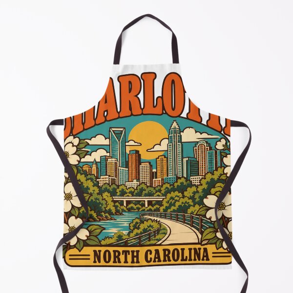 Item preview, Charlotte Gift - Vintage Charlotte North Carolina Travel Art designed and sold by RedRubyBubble.