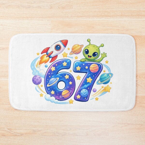 Item preview, 67 Six Seven Space Meme – Cute Alien & Galaxy Numbers designed and sold by LiluGross.