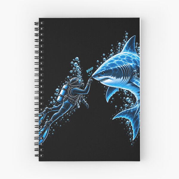 Item preview, Scuba Diver Boop Shark Funny Underwater Ocean Diving Shark Lover Humor designed and sold by 76Valeria.