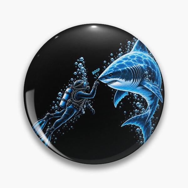 Item preview, Scuba Diver Boop Shark Funny Underwater Ocean Diving Shark Lover Humor designed and sold by 76Valeria.