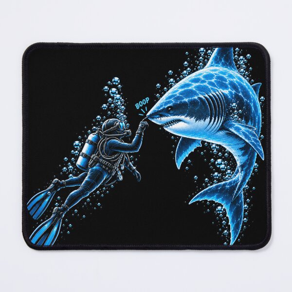 Item preview, Scuba Diver Boop Shark Funny Underwater Ocean Diving Shark Lover Humor designed and sold by 76Valeria.