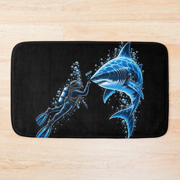 Item preview, Scuba Diver Boop Shark Funny Underwater Ocean Diving Shark Lover Humor designed and sold by 76Valeria.