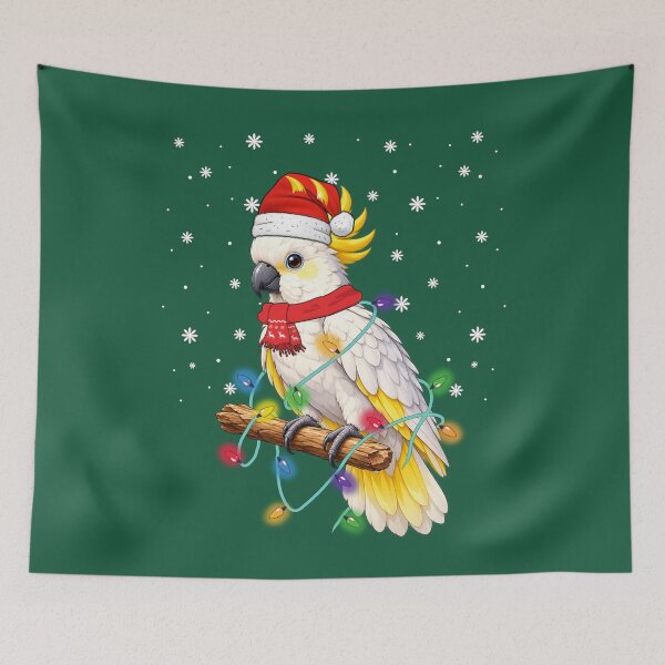Item preview,  Christmas cockatoo Xmas Cockatoo,Australian Christmas bird Cockatoo Gift Men  women kids designed and sold by Taylor  ART.
