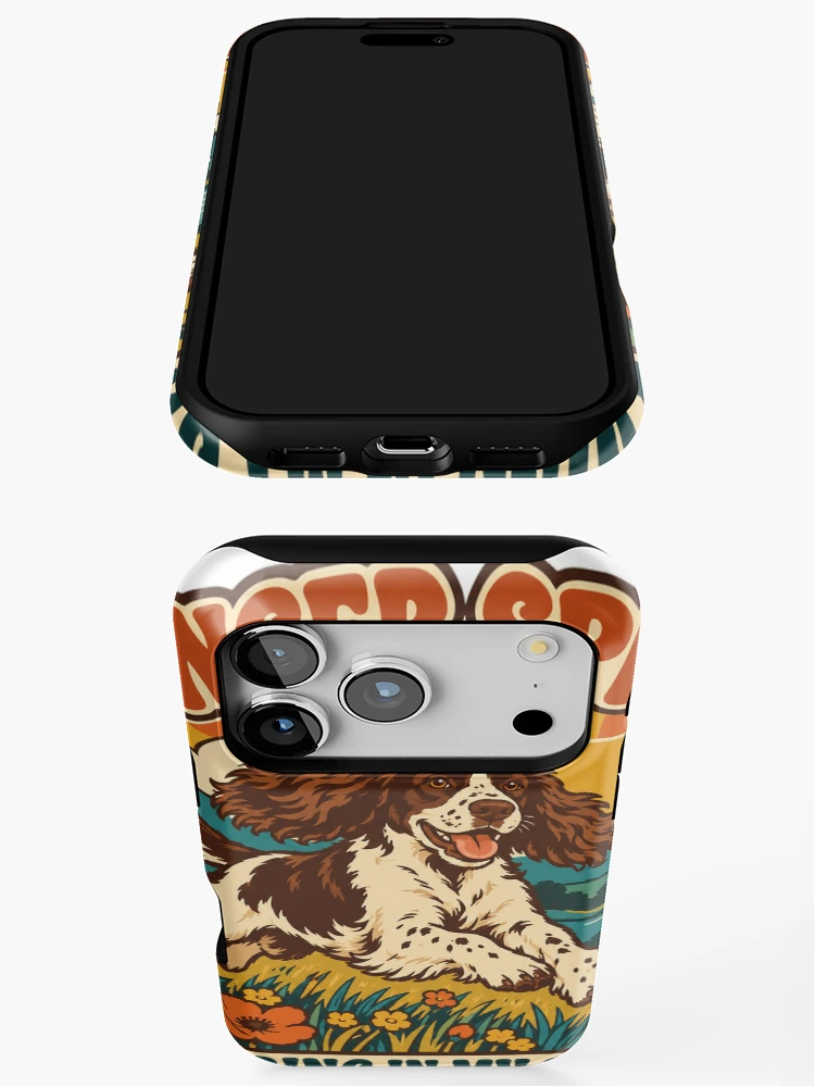 Thumbnail 3 of 4, iPhone Case, Springer Spaniel Gift - Spring In My Step designed and sold by RedRubyBubble.
