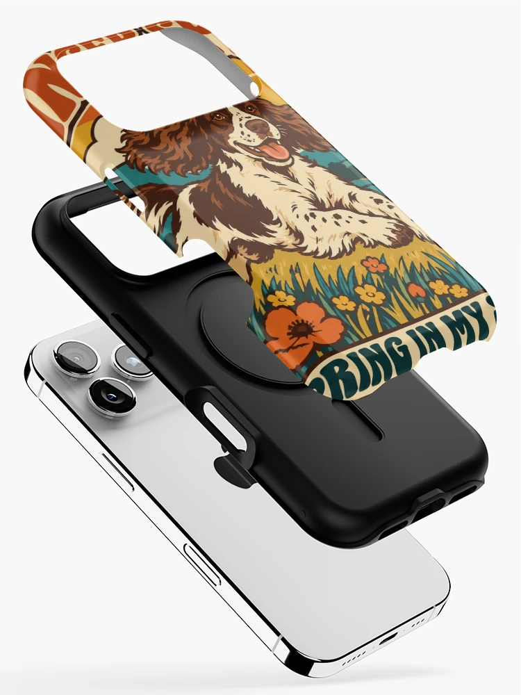 Thumbnail 2 of 4, iPhone Case, Springer Spaniel Gift - Spring In My Step designed and sold by RedRubyBubble.