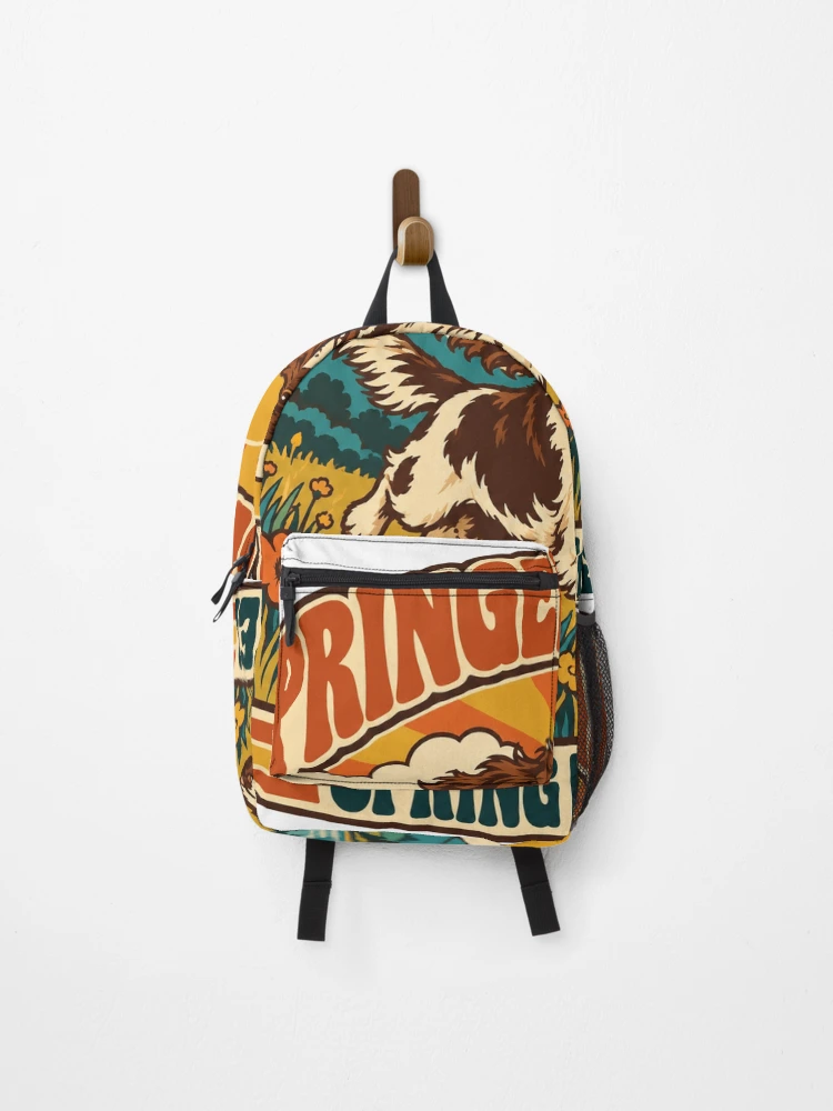 Thumbnail 1 of 3, Backpack, Springer Spaniel Gift - Spring In My Step designed and sold by RedRubyBubble.