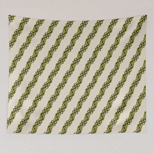 Item preview, Ornamental Twisting Knots - Green Cream designed and sold by FoxfireAndCo.