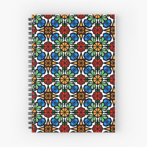 Item preview, Floral Tiles - White Red Blue Green designed and sold by FoxfireAndCo.