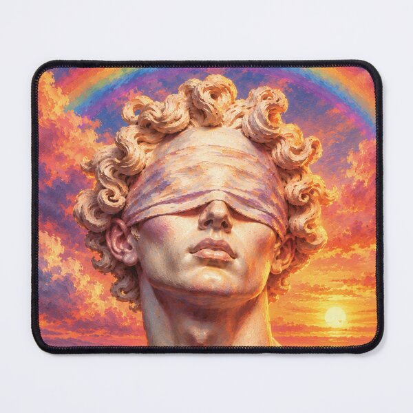 Item preview, Blindfolded Greek Statue Oil Painting designed and sold by Ahmedmego.