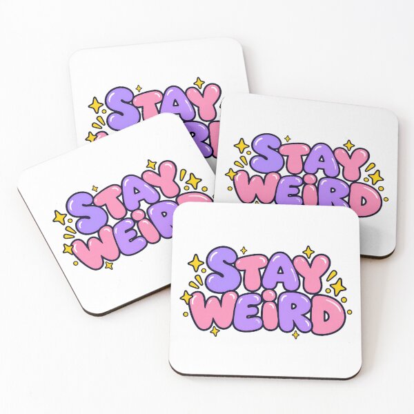 Item preview, Stay Weird – Cute Pink and Purple Typography designed and sold by ChibiLOL.