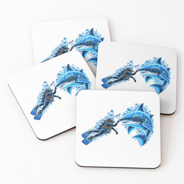 Item preview, Boop Shark Diver Scuba Diving Funny Ocean Shark Meme Humor designed and sold by 76Valeria.