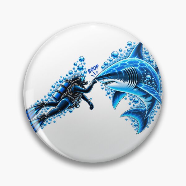 Item preview, Boop Shark Diver Scuba Diving Funny Ocean Shark Meme Humor designed and sold by 76Valeria.