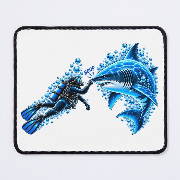 Item preview, Boop Shark Diver Scuba Diving Funny Ocean Shark Meme Humor designed and sold by 76Valeria.