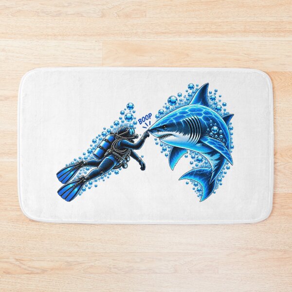 Item preview, Boop Shark Diver Scuba Diving Funny Ocean Shark Meme Humor designed and sold by 76Valeria.